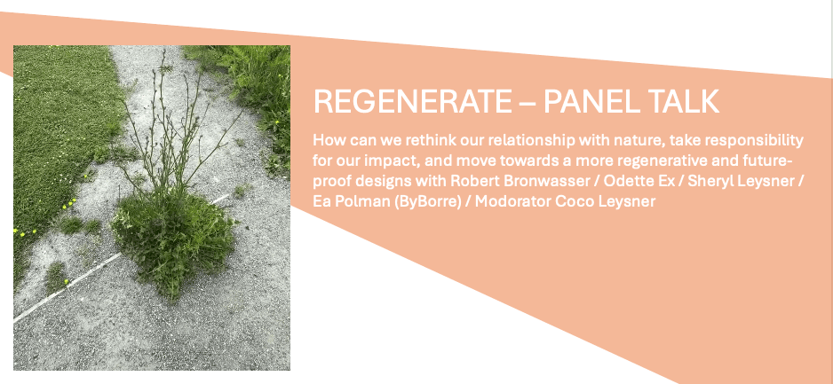 Panel Talk Regenerative Design