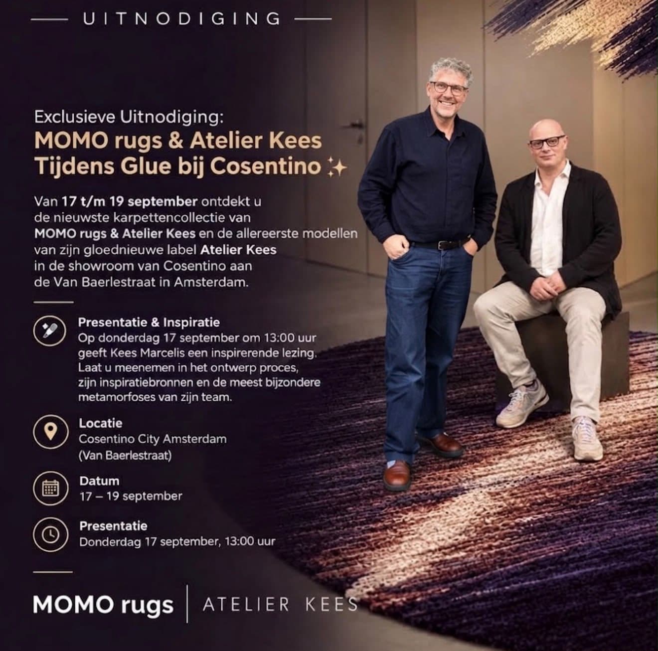 MOMO rugs & Atelier Kees Tijdens at Cosentino